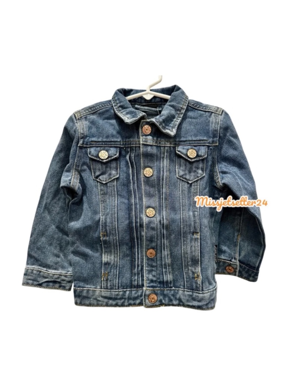 NEW Little Bipsy Classic Blue Denim Jean Jacket Size 18-24 month Unisex